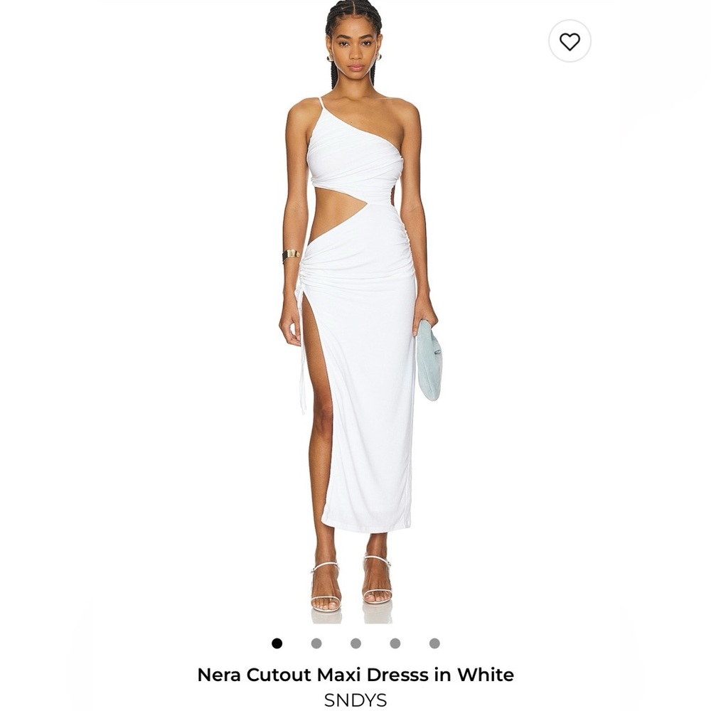SNDYS Nera Cutout Maxi Dress in White